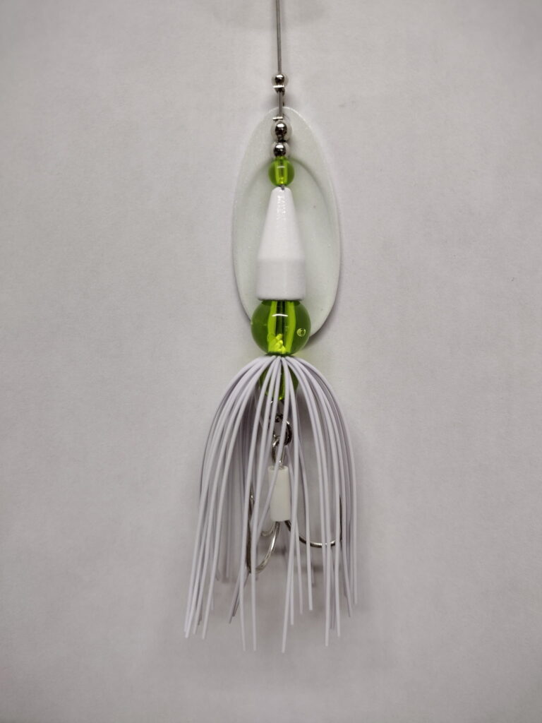 GLOW-White-Green Arctic Spinner